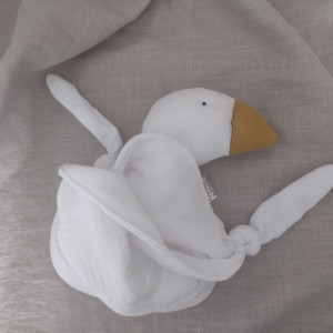 muślinowa gąska, pierwsza zabawka dla noworodka, sensoryczna szmatka przytulanka, pieluszka ulewajka