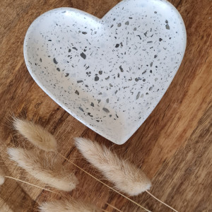 Podstawka serce na biżuterię świeczkę ze szkiełkami