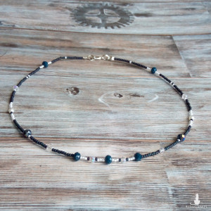 Delikatny naszyjnik,  celebrytka,  korale,  biżuteria damska