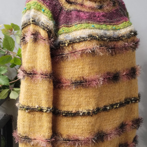 Alpaka  fantazyjna -sweter golf