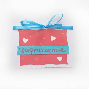 niebiesko czerwone zaproszenie, zaproszenie dla kobiety, zaproszenie dla chłopaka, fajne zaproszenia na różne okazje, zaproszenie na wieczór panieński, zaproszenie na 18 urodziny