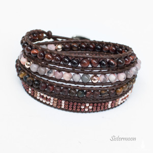 Bransoletka z minerałami Brownie