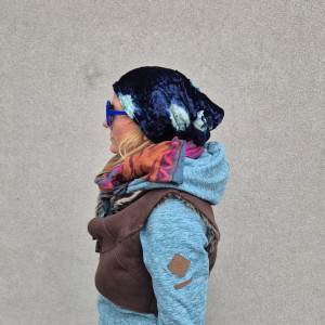 Czapka smerfetka bardzo dluga