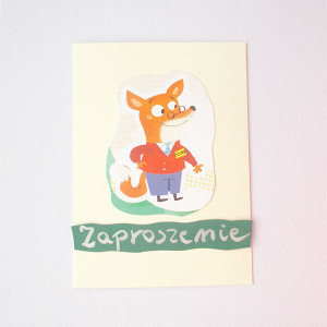 zaproszenie dla dziecka, bajkowe zaproszenia, śmieszne zaproszenie, zwierzęta zaproszenie, zaproszenia dla dzieci, fajne zaproszenia, lisek zaproszenie, zaproszenie z liskiem