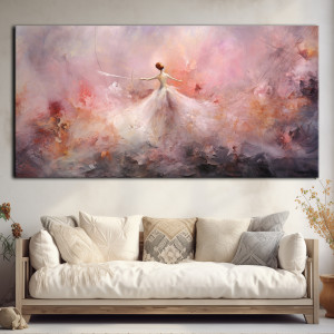 Narodziny kosmosu - Obraz na płótnie 50x100cm- Druk, Bletrama - Abstrakcja #1