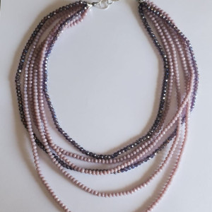 Naszyjnik Fioletowe Kryształki nasz24.77