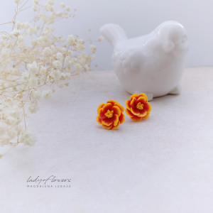 Jesienne kolczyki z nagietkami