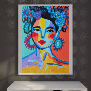 obraz portret kobiety hiszpanka