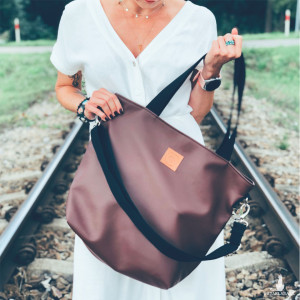 Torba shopper "Mili Duo MD2" - czekoladowy brąz