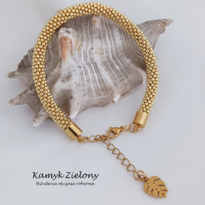 Bransoletka Starlight z monsterą - stal szlachetna