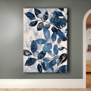 Abstrakcyjne liście - Obraz na płótnie 50x70cm - Druk Blejtrama - Abstrakcja #1 - możliwe inne rozmiary