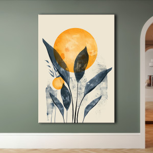 Magnolia - Obraz na płótnie 50x70cm - Druk Blejtrama - Chiński Orient, Zen #27 - możliwe inne rozmiary