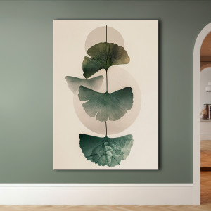 Miłorząb japoński - Obraz na płótnie 50x70cm - Druk Blejtrama - Chiński Orient, Zen #33 - możliwe inne rozmiary