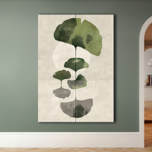 Miłorząb japoński - Obraz na płótnie 50x70cm - Druk Blejtrama - Chiński Orient, Zen #35 - możliwe inne rozmiary