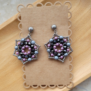 Kolczyki gwiazdy pink