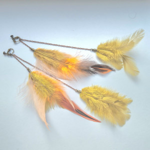 Klipsy pióra długie lekkie