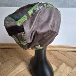 Czapka patchworkowa w kolorach jesieni