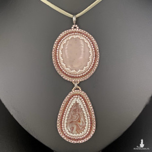 Naszyjnik z opalem i jaspisem #803