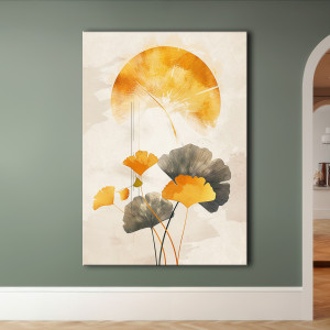 Miłorząb japoński - Obraz na płótnie 50x70cm - Druk Blejtrama - Chiński Orient, Zen #41 - możliwe inne rozmiary