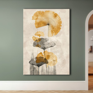 Miłorząb japoński - Obraz na płótnie 50x70cm - Druk Blejtrama - Chiński Orient, Zen #43 - możliwe inne rozmiary