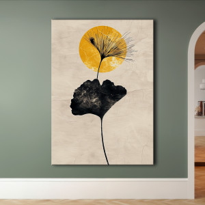 Miłorząb japoński - Obraz na płótnie 50x70cm - Druk Blejtrama - Chiński Orient, Zen #44 - możliwe inne rozmiary