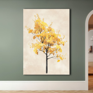 Miłorząb japoński - Obraz na płótnie 50x70cm - Druk Blejtrama - Chiński Orient, Zen #49 - możliwe inne rozmiary