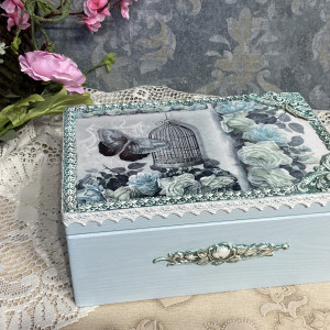 Pudełko na drobiazgi, kuferek wspomnień, , prezent dla mamy, dla siostry