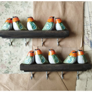 Zestaw wieszaków z rudzikami