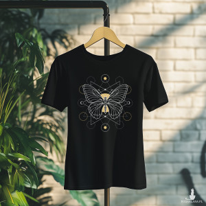 Koszulka - Święta geometria - Motyle z gwiezdnym ornamentem #7