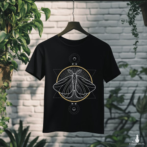 Koszulka - Święta geometria - Ćma z gwiezdnym ornamentem #8