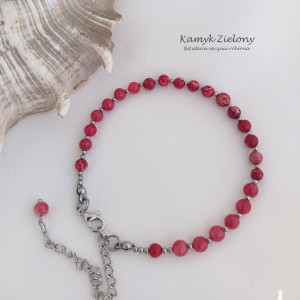 Bransoletka z kamieni naturalnych - jaspis cesarski, jadeit