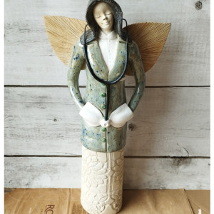 Lekarka w seledynowym fartuszku