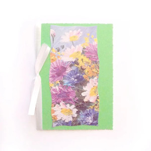 zielona kartka z kwiatkami, kwiaty kartka bez życzeń, ładne kartki z kwiatami, fajne kartki na różne okazje, kartka dla kobiety, kartka dla dziewczyny, kartka dla taty, kartka dla mamy