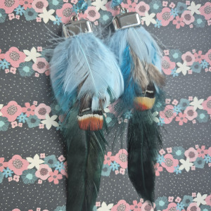 Kolczyki pióra długie cudne