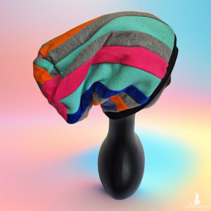 Czapka patchworkowa w kolorach