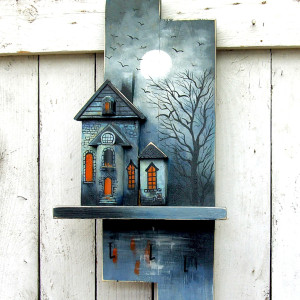 Drewniany wieszak na klucze - Tajemniczy Dwór