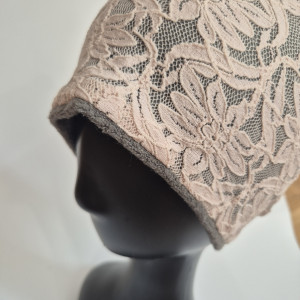 opaska koronka pudrowo szara M