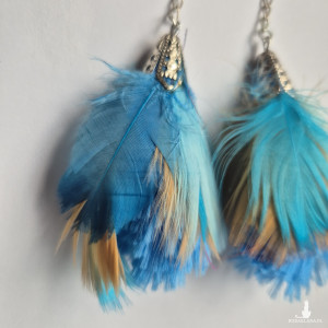 Kolczyki pióra długie cudne