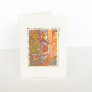 Boże Narodzenie kartka z Mikołajem, Mikołaj kartka bez życzeń, świąteczne kartki dla firm, kartka na mikołajki, kartka na Nowy Rok, noworoczne kartki, ładne kartki świąteczne