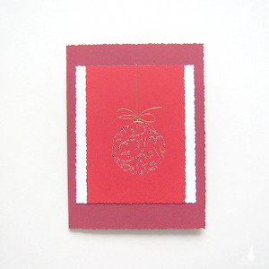 czerwona kartka świąteczna, Boże Narodzenie kartka z bombką, kartki na Boże Narodzenie, kartki na Nowy Rok, świąteczne kartki dla firm, noworoczne kartki, bombki kartka na Święta