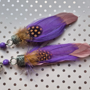 Kolczyki pióra długie cudne