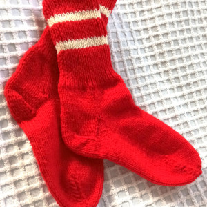 Skarpetki wełniane czerwone