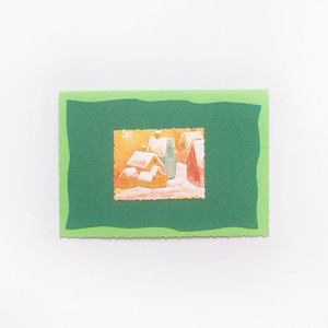 zielona kartka świąteczna, bożonarodzeniowa kartka bez życzeń, zimowa kartka, fajne kartki na Święta, Boże Narodzenie kartki, noworoczne kartki, kartki na Nowy Rok, bajkowa kartka na Święta