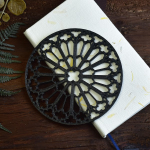 Gotyckie podkładki pod kubki filiżanki - katedra, gotycka rozeta #4