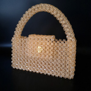 Torebka wieczorowa z akrylowych koralików