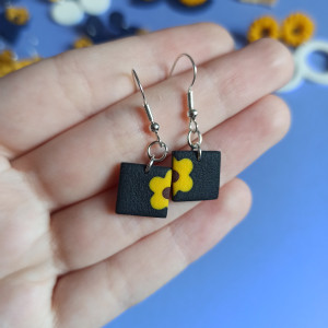 Kolczyki małe wiszące kwadraty