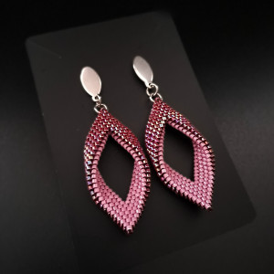 Fioletowe wiszące kolczyki