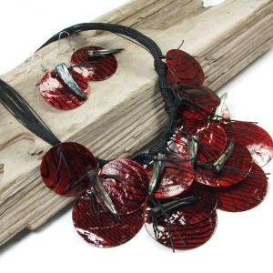 Madleine Lniany Perłowy Stal