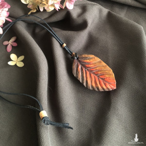 Naszyjnik - wisiorek Jesienny Liść