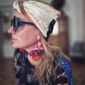 Kolczyki kwiaty długie cudne